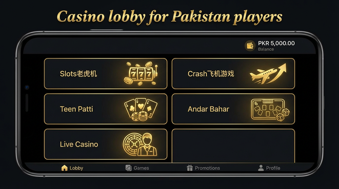 Lobby view of gogame bet for Pakistan users - 4